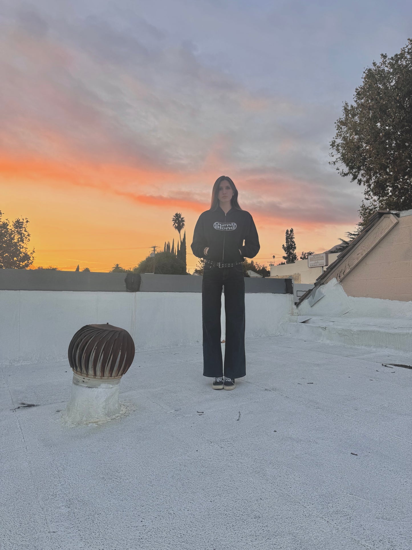 DUMB BLOND ZIP UP HOODIE