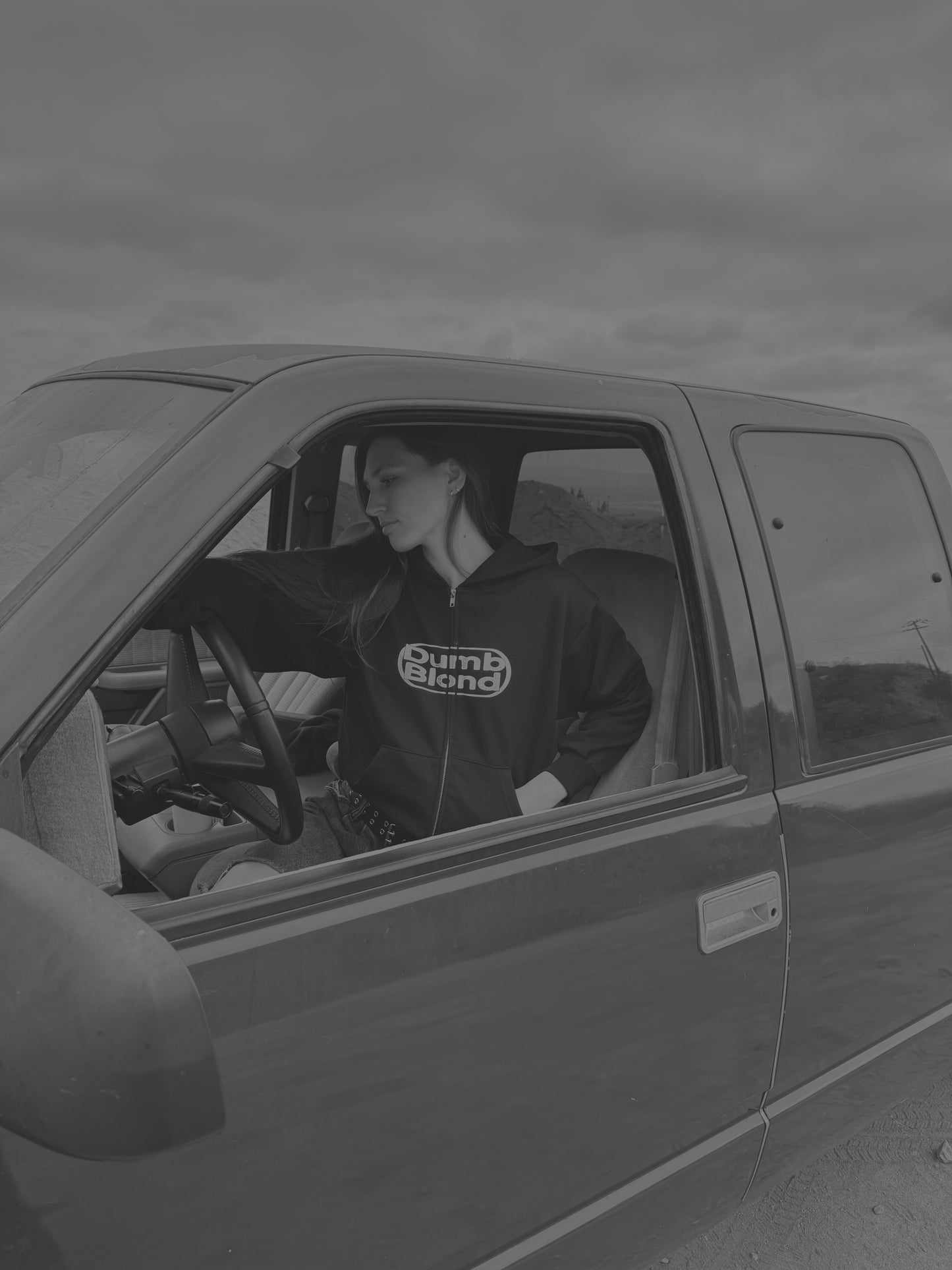 DUMB BLOND ZIP UP HOODIE